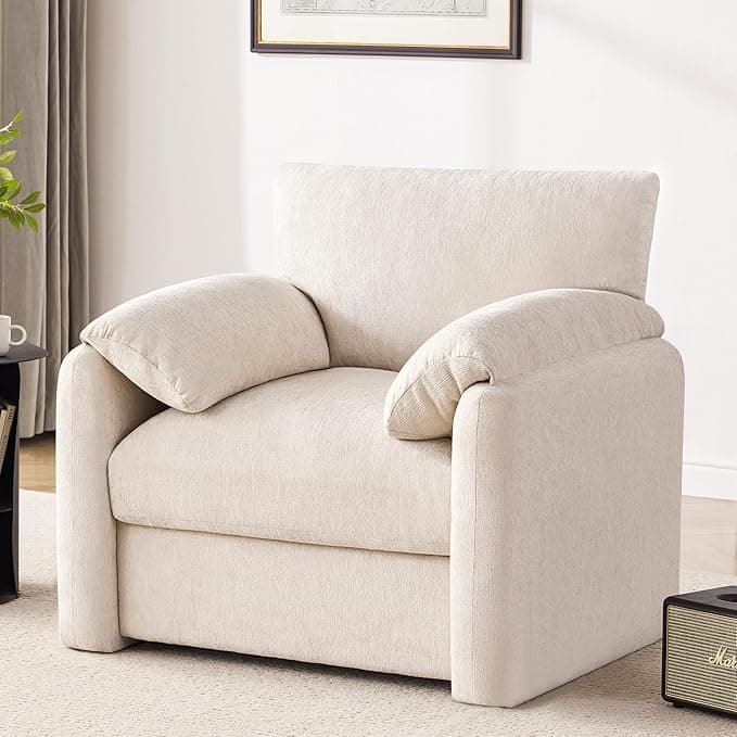Chenille Oversized Armchair